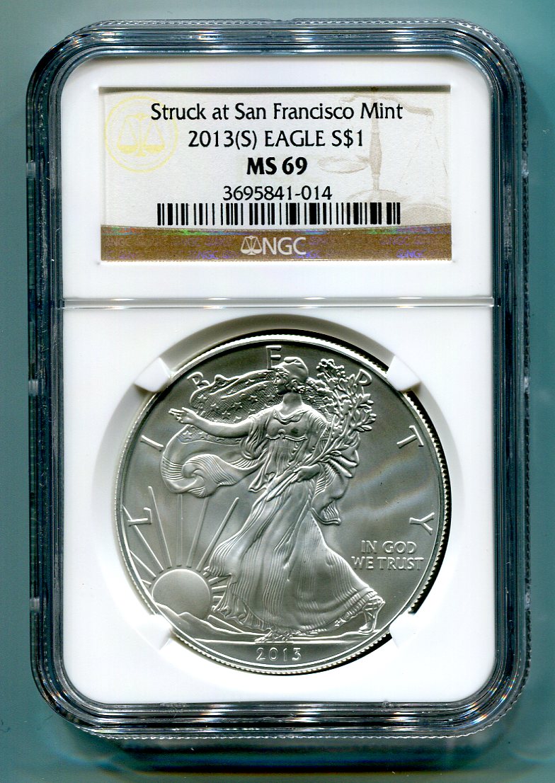 2011 S American Silver Eagle NGC MS 70 Early Releases Struck San Francisco Mint 