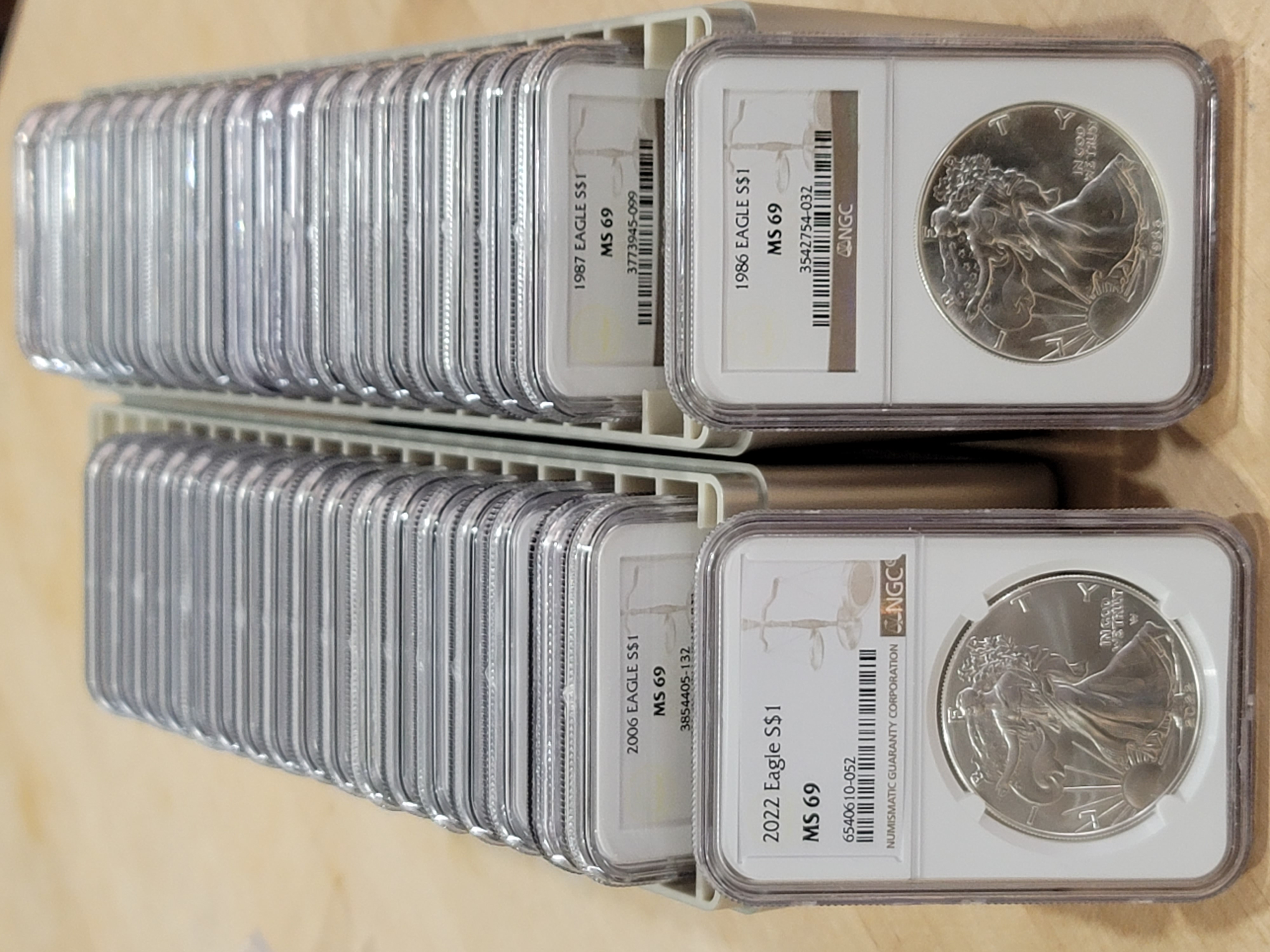 American silver eagle set 1986-2012 ngc ms69