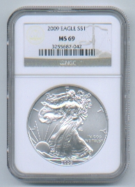 American silver eagle ngc ms69
