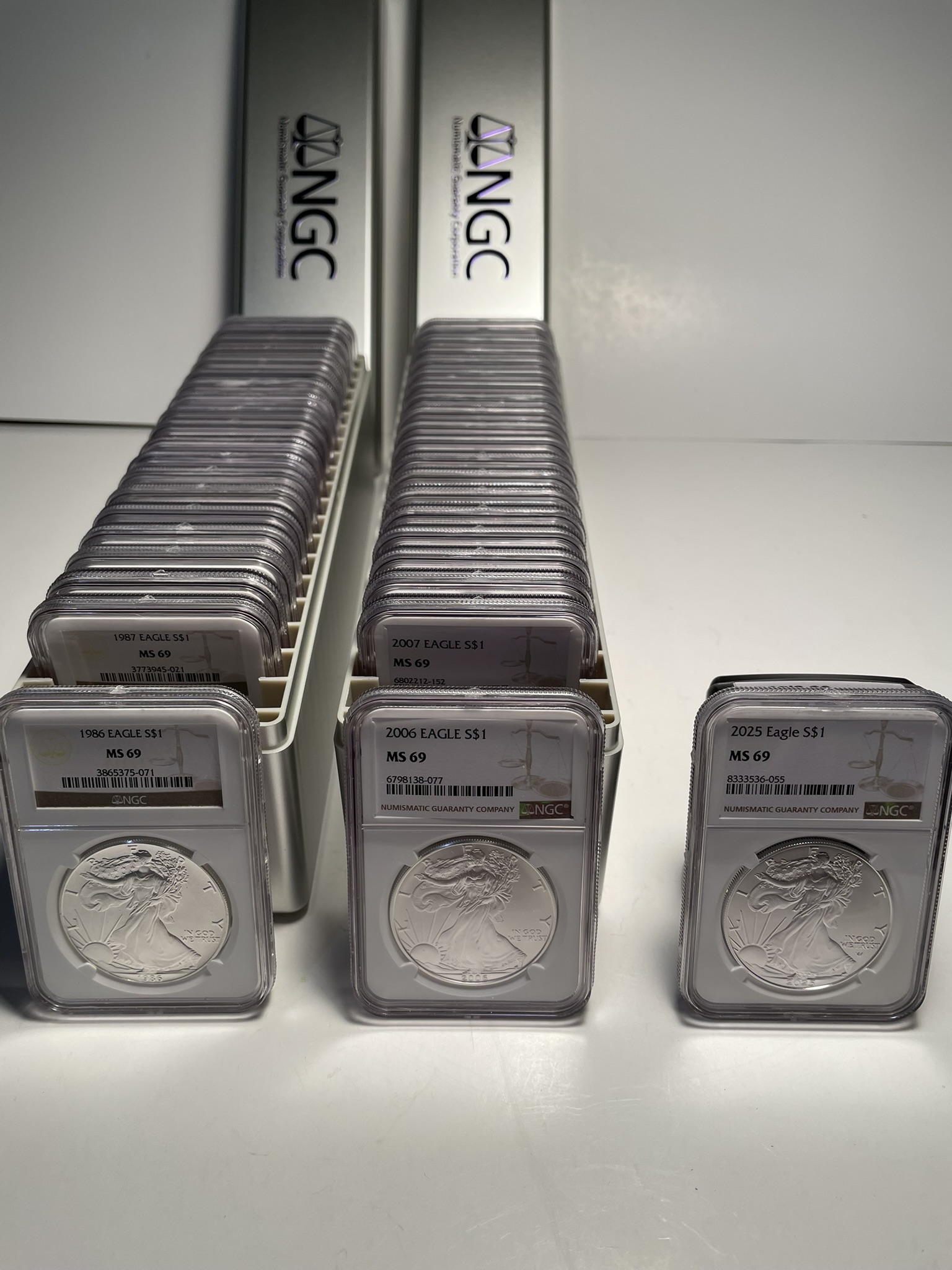 American silver eagle set 1986-2012 ngc ms69